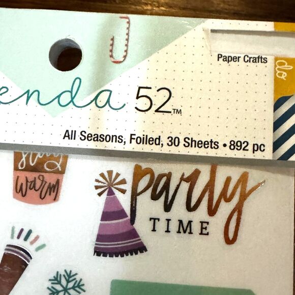 Agenda 52 Sticker Book All Seasons Foiled 892 Pieces Planner Scrapbook - Picture 2 of 4